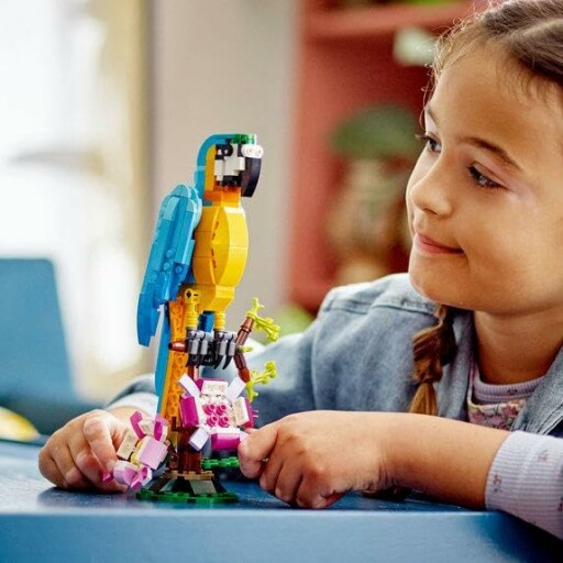 LEGO Creator 3-in-1 parrot building set with frog and fish models