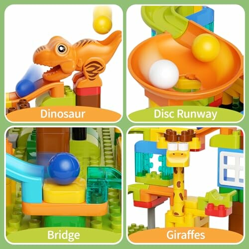 Kid Dinosaur Marble Run Building Blocks