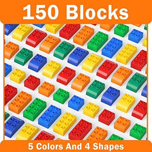 Colorful building blocks in 5 colors and 4 shapes