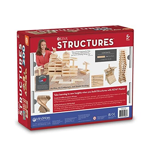 KEVA Structures 200 Wood Building Planks Set