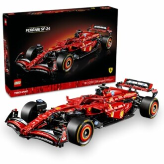 LEGO Technic Ferrari SF-24 model kit with box.