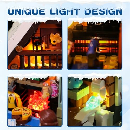 Unique LEGO light design with illuminated bricks