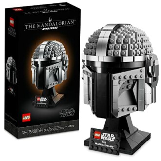 LEGO Star Wars Mandalorian helmet set with box.