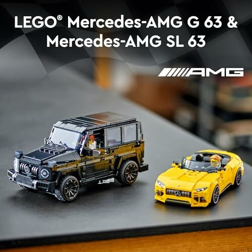 LEGO models of Mercedes-AMG G 63 and SL 63 cars