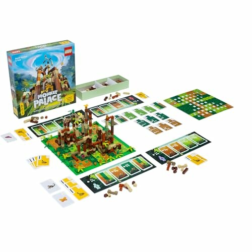 LEGO Monkey Game setup with box, pieces, and board