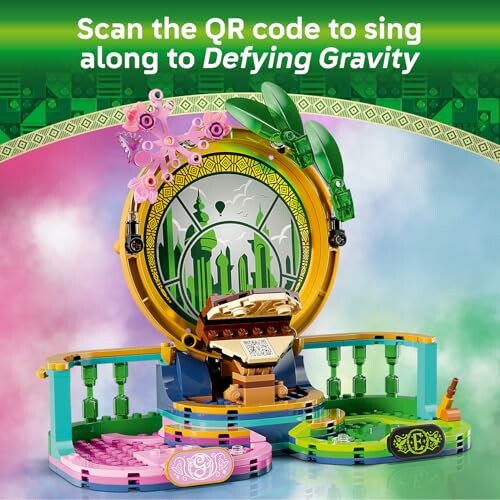 Lego set with QR code for Defying Gravity song.