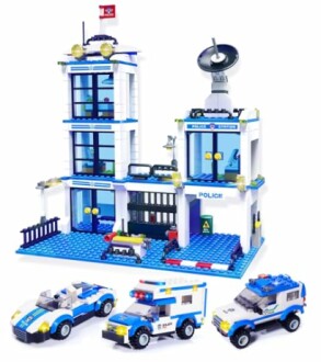 City Police Station & Car Building Blocks Set