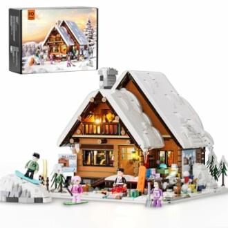 FUNWHOLE Christmas Ski-Cabin Lighting Set