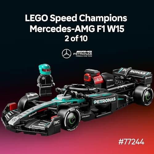 LEGO Speed Champions Mercedes-AMG F1 W15 model.