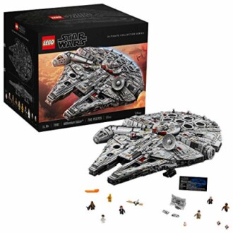 LEGO Star Wars Millennium Falcon set with box and mini figures.