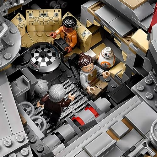 LEGO Star Wars set with characters inside a spaceship