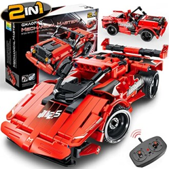 2-in-1 Remote Control Racing Car Building Blocks