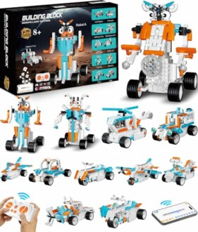 Robot building block toy set with remote control