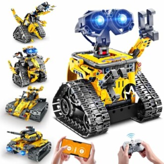 Robot building kit with remote control options