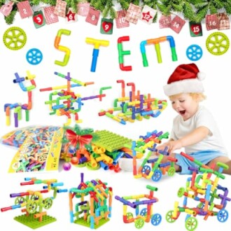 WishaLife 175 Pieces STEM Building Blocks Set