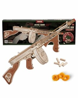 Wooden model toy gun kit with accessories.